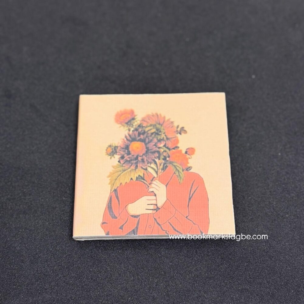 Girl with Flower Themed Canvas Pad (Floral)